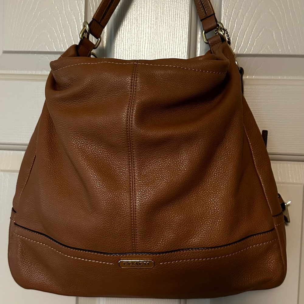 Coach Tan Leather Shoulder Bag